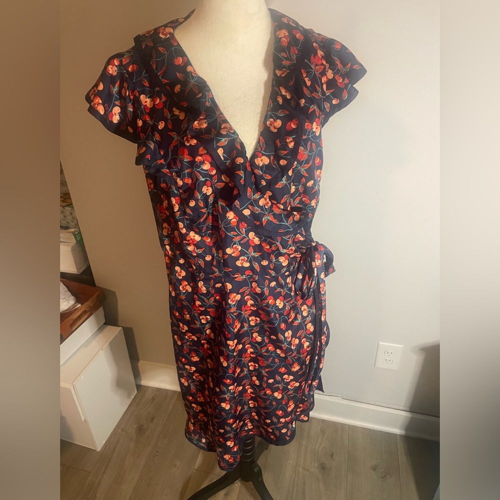 Hi There, from Karen Walker cherry wrap dress